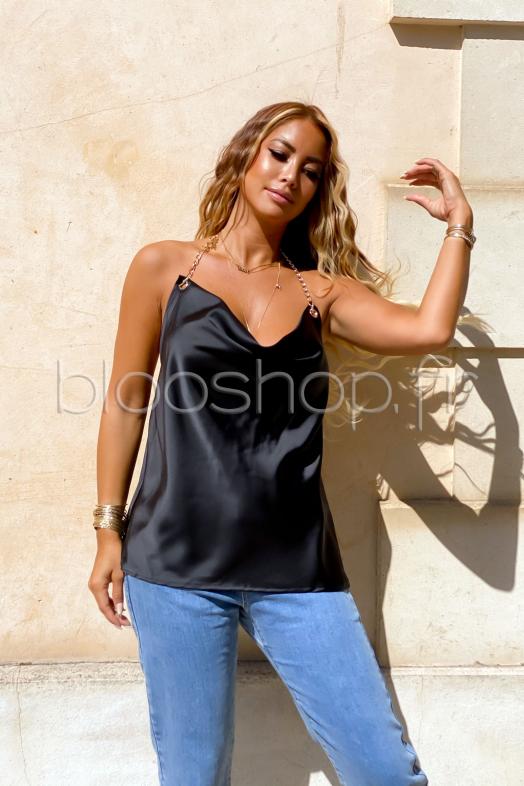 Top Femme Chaîne Noir / Réf : 1281