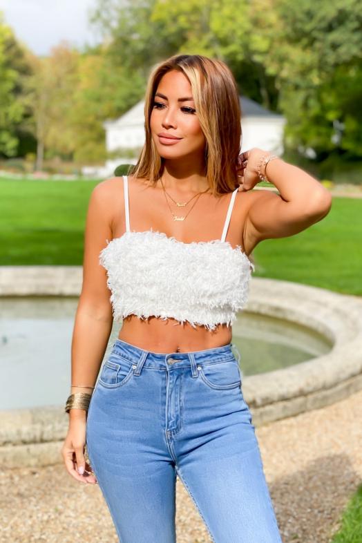 Top Femme Plume Blanc / Réf : 6714