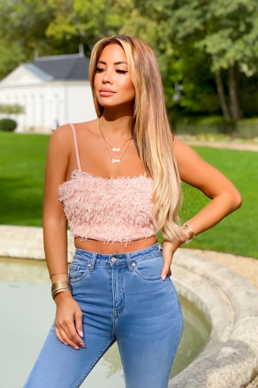 Top Femme Plume Rose / Réf : 6714