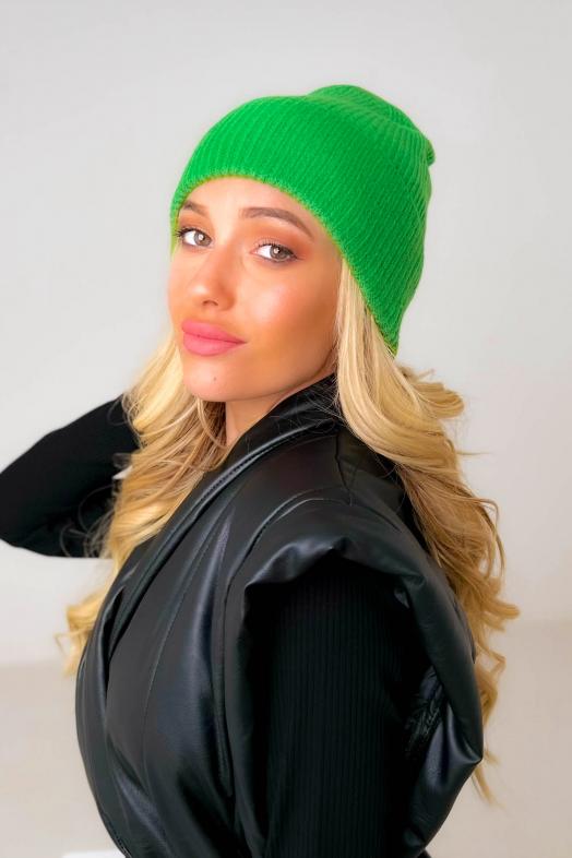 Bonnet Femme en Laine Vert