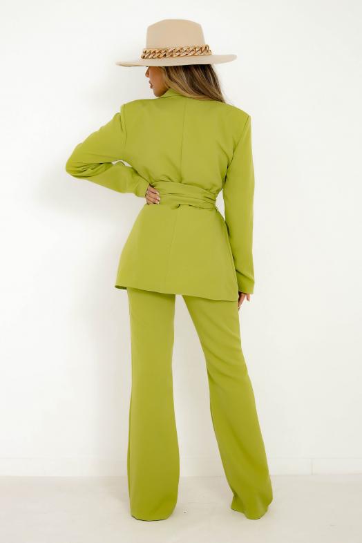 Ensemble Blazer + Pantalon Femme Vert 