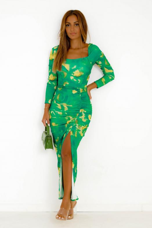 Robe Manches Longues Imprimée