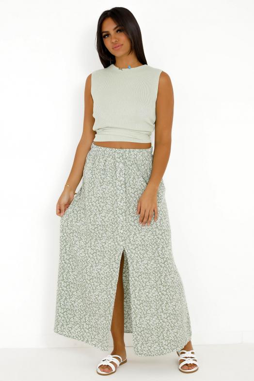 Top Femme Dos Ouvert Vert Clair / Réf : 9321-17