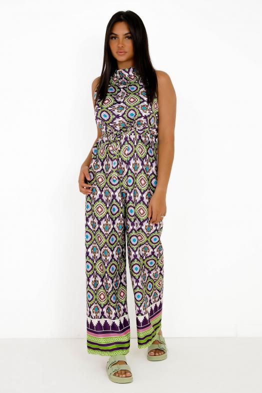 Combinaison Imprimée Femme Violet 