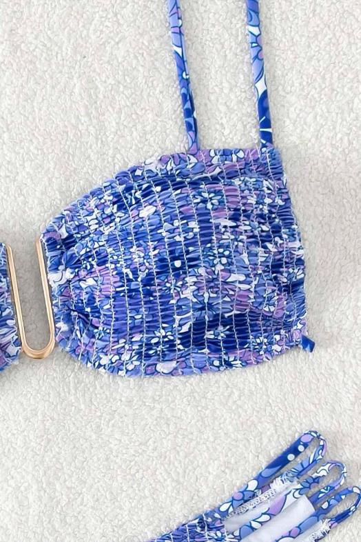 Maillot de Bain Fleuri Femme Violet